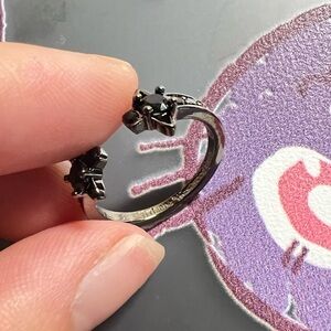 Vivienne Westwood adjustable black Saturn ring